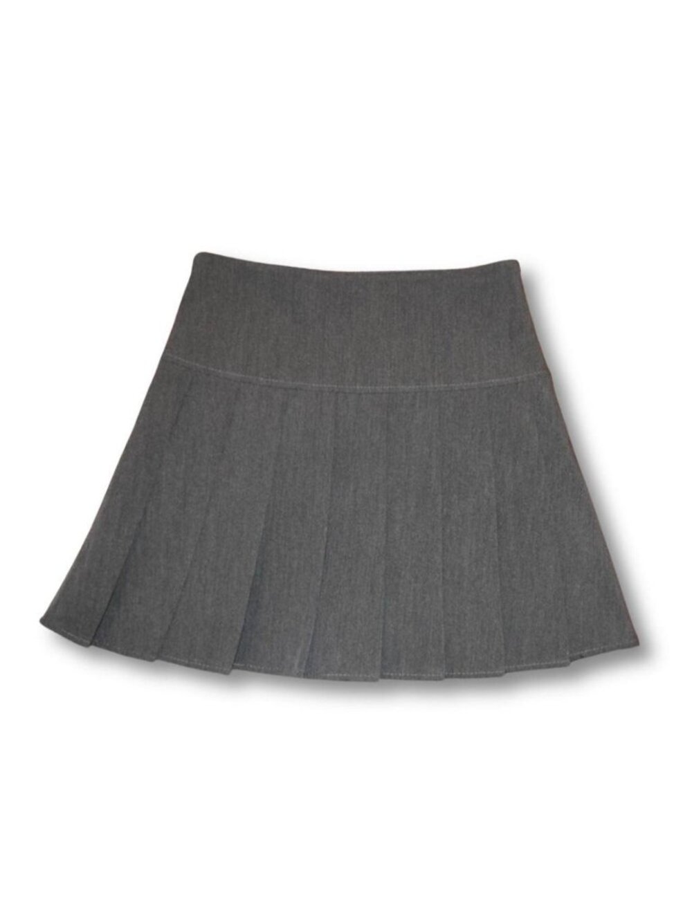 Lewkin grey pleated high rise mini skirt with built in shorts